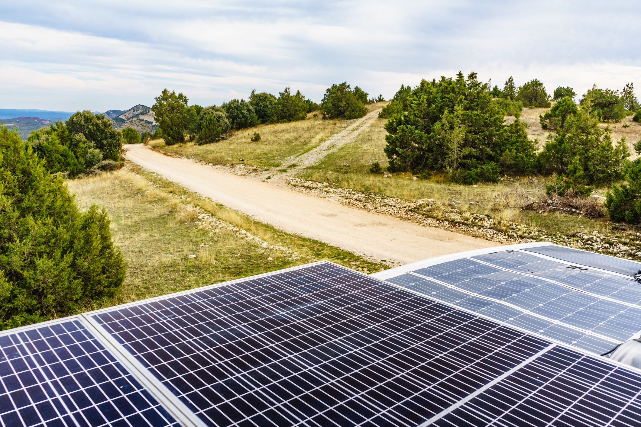 Slide-on camper solar panels